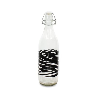 Bouteille 1 litre en verre, ZEBRE NOVASTYL