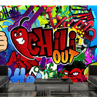 Papier peint intissé panoramique Street art Chili out EDEN