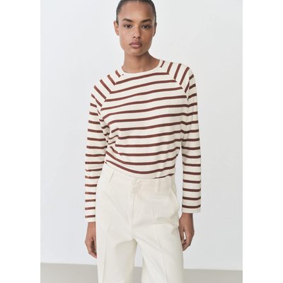 Sweat-shirt rayures col rond MANGO