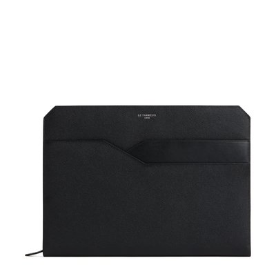 Pochette ordinateur en cuir grain croisé GASTON LE TANNEUR