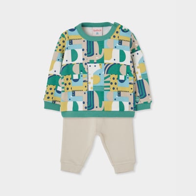 Ensemble bébé garçon maille imprimé géométrique BOBOLI