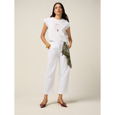 Pantalon coupe barrel réalisé en gabardine OLTRE