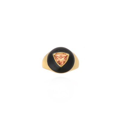 Bague chevalière réglable en émail CHANA HIPANEMA