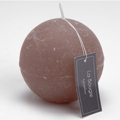 Bougie grande sphère taupe (lot de 6) AMADEUS