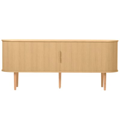 Buffet vintage bois clair chêne avec rangements 2 portes coulissantes L180 cm EPIC MILIBOO