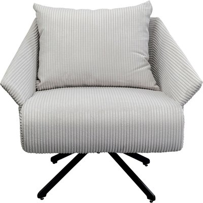 Fauteuil pivotant en velours côtelé, MILO KARE DESIGN