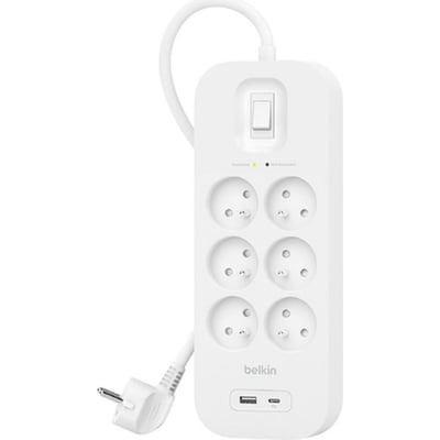 Multiprise 6 prises + USB-C et USB-A BELKIN