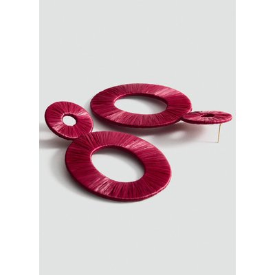 Boucles d'oreilles au design circulaire en fibre naturelle MANGO