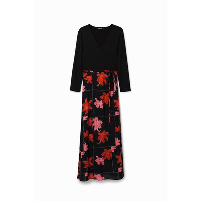 Desigual - Robe midi croisée fleurs DESIGUAL
