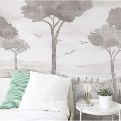 Papier peint panoramique Paysage vue des pins ACTE DECO