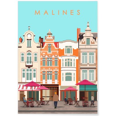 Affiche ville Malines L'AFFICHERIE
