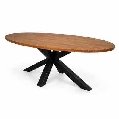 Table à manger ovale en bois de teck recyclé 220 cm ONTARIO PIER IMPORT
