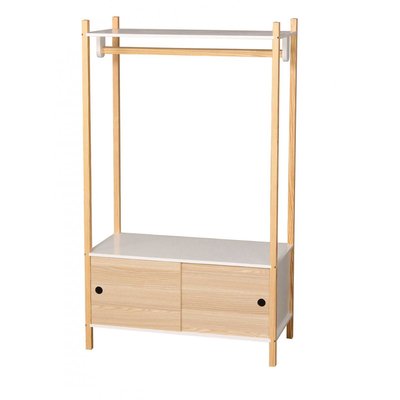Portant Vêtements en Bois + Placard Chambre Enfant WADIGA