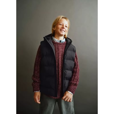 Gilet matelassé à capuche MANGO KIDS
