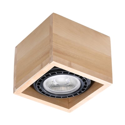 Plafonnier Bois Bois Naturel GU10 1 Quatro EDEN