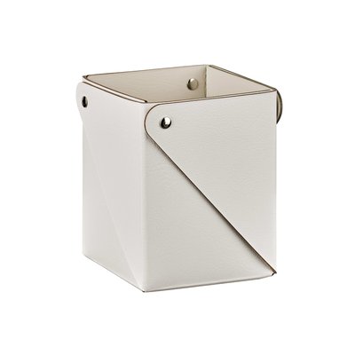 Коробочка для сервировки из натуральной кожи, 8 x 8 x H 10,5 см SO'HOME