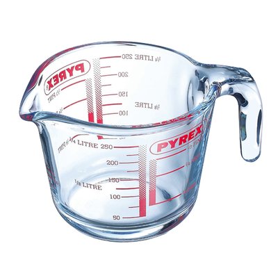 Broc mesureur en verre 0,25L PYREX