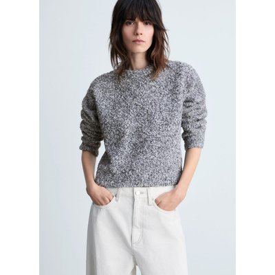 Pull-over tissu bouclette col rond MANGO