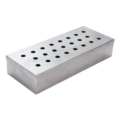 Boîte de fumage pour barbecue en acier inoxydable 24x10x4.5cm WADIGA