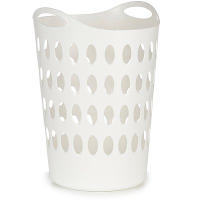 Panier à linge buanderie plastique blanc 50L WADIGA