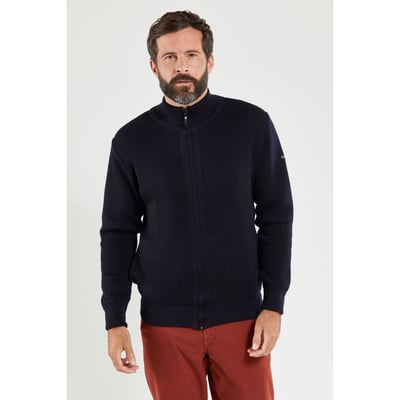 Gilet Homme En Maille Coton Jan Vanderstorm Norander - Coupe +Fit Pour Grande Taille, Fermeture éclair - 12