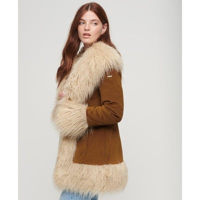 Manteau afghan avec doublure en imitation fourrure SUPERDRY