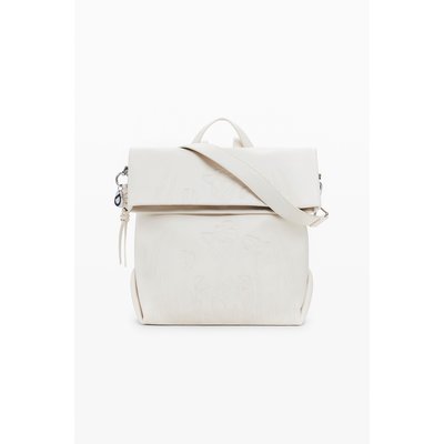 Sac à dos à rabat chromé moyen DESIGUAL
