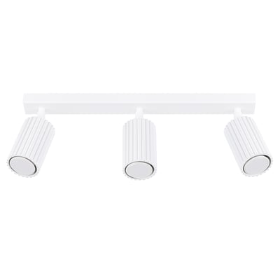 Plafonnier Aluminium Blanc GU10 3 Karbon Line EDEN