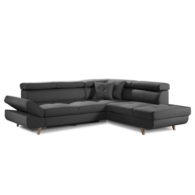 Canapé d'Angle Convertible en Tissu 5 places - LINEA LISA DESIGN