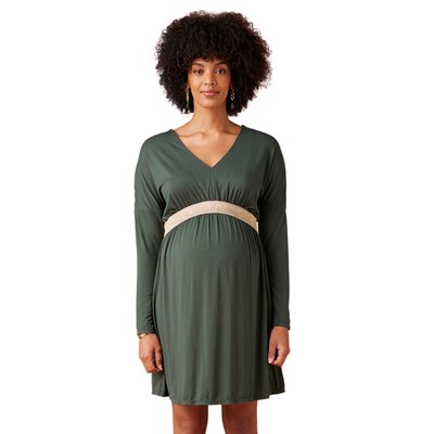 Robe grossesse et allaitement FELICINEOR  manches longues ENVIE DE FRAISE