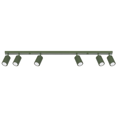 Plafonnier Aluminium Vert Olive GU10 6 Karbon EDEN