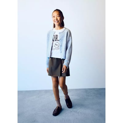 Cardigan en grosse maille côtelée MANGO KIDS