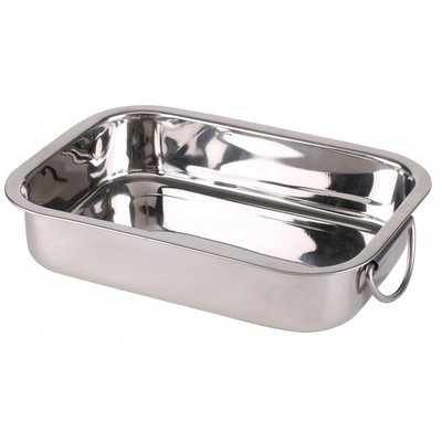 Plat à lasagne inox avec poignées - 27.5x20x5.5cm WADIGA