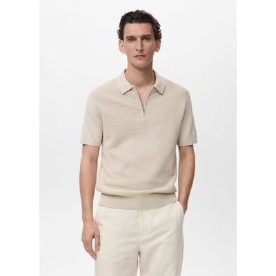 Polo maille coton ajouré MANGO MAN