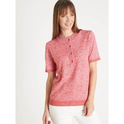 Pull manches courtes maille chinée DAXON