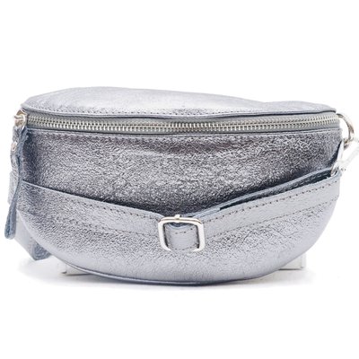 Sac banane femme argenté sale