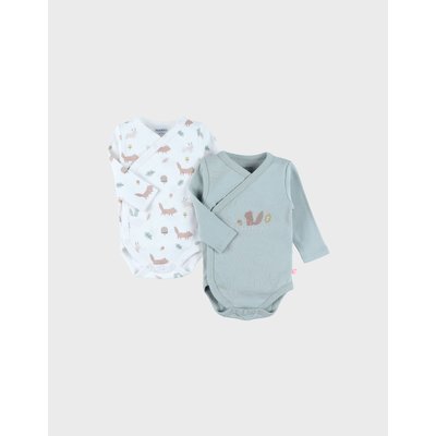 Lot de 2 bodies croisés en coton NOUKIE'S