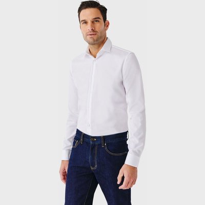 Chemise Slim fit sans repassage en twill de coton ACROSS