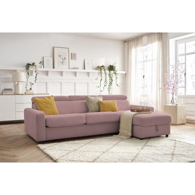 Canapé d'angle convertible 3 places en tissu couchage 160x190 cm, MONACO BOBOCHIC