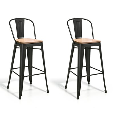 Lot de 2 tabourets de bar hauts, MEET HISPANOHOGAR