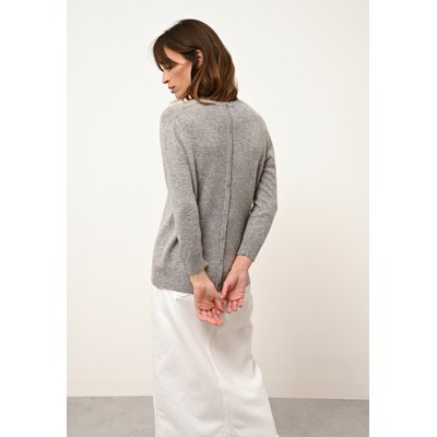 JANICE pull col rond nuage chiné en cachemire JUST CASHMERE