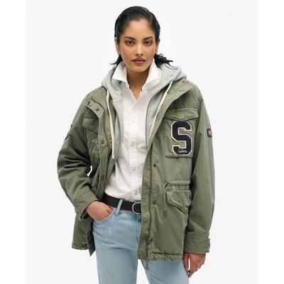Veste à capuche militaire brodée en jersey SUPERDRY