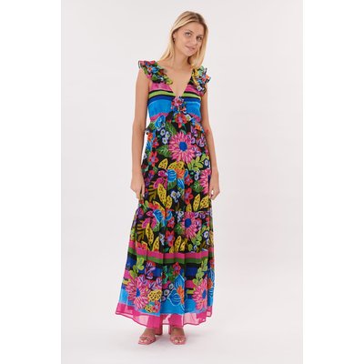 Robe longue imprimée à bretelles et dos nu TRESSE DERHY