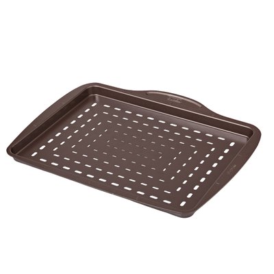 Plaque à pizza en métal avec prise en main facile 42 x 34 cm PYREX