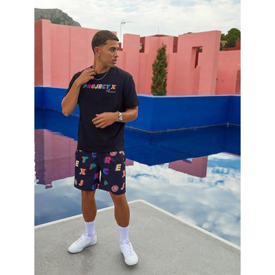 T-shirt oversize Logo broderie multicolores PROJECT X