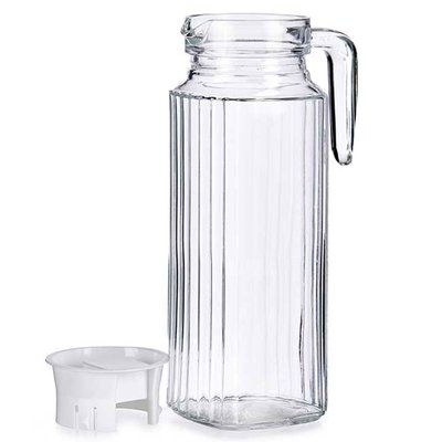 Carafe à Jus de fruits ou eau en verre et bouchon plastique 1L WADIGA