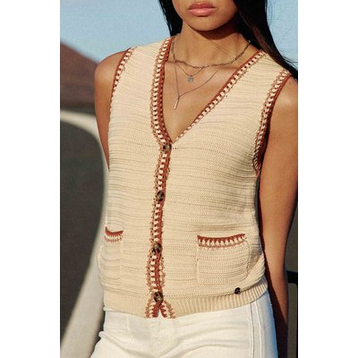 Gilet col v uni MADINA LA PETITE ETOILE