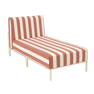 Méridienne rayée pour salon de jardin modulable , PATIO OVIALA