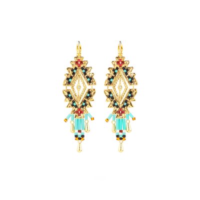 Boucles d'oreilles pendantes avec perles KORA HIPANEMA