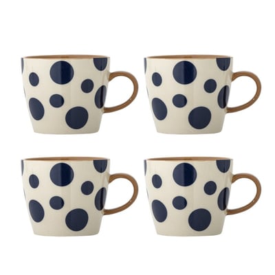 Mugs grès à pois  Miri set de 4 BLOOMINGVILLE